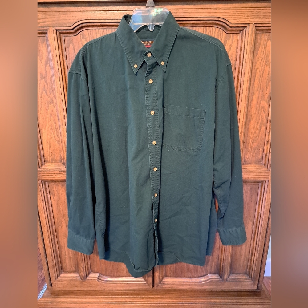 Saddlebred Men's Long Sleeve Green Shirt
